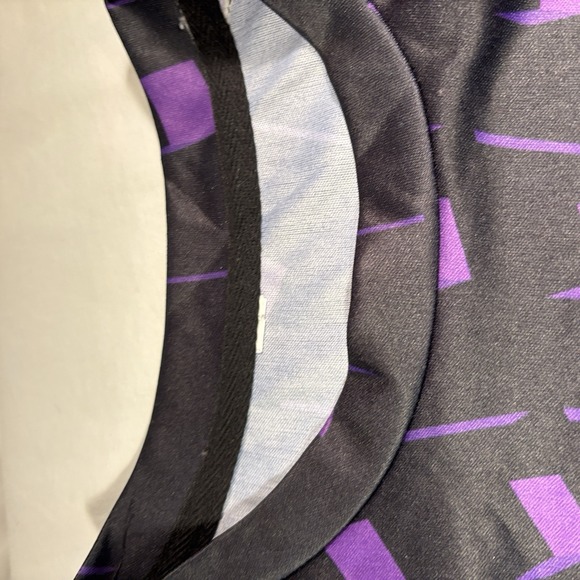 Unbranded Purple Jersey Geometric shapes squares Optical Illusion Shirt XL Norah - Picture 3 of 9